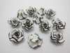 195 Black White Fimo Rose Flower Beads Jewellery Findings 2cm 195 Black White Fimo Rose Flower Beads Jewellery Findings 2cm