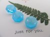 100 Skyblue Crystal Faceted Double-Hole Suncatcher Beads 14mm