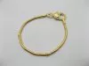 1 X Golden Heart Clasp European Bracelet 20cm ac-str254 1 X Golden Heart Clasp European Bracelet 20cm ac-str254