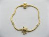1X 18K Gold European Bracelets Charms Bead Length 18cm Wholes