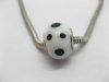 150 White Murano Black Dots Round Glass European Beads be-g293 150 White Murano Black Dots Round Glass European Beads be-g293