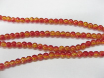 10 Strands Orange & Yellow 6mm Crackle Glass Beads 1500beads - Click Image to Close