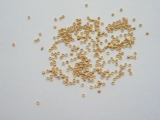 10000 Golden Plated 2mm Crimp Beads