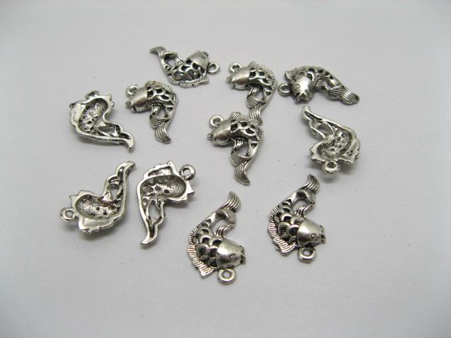 200 Charms Metal Fish Pendants Findings - Click Image to Close