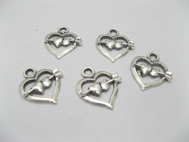 100 Charms Metal Cupid's Bow Pendants finding - Click Image to Close