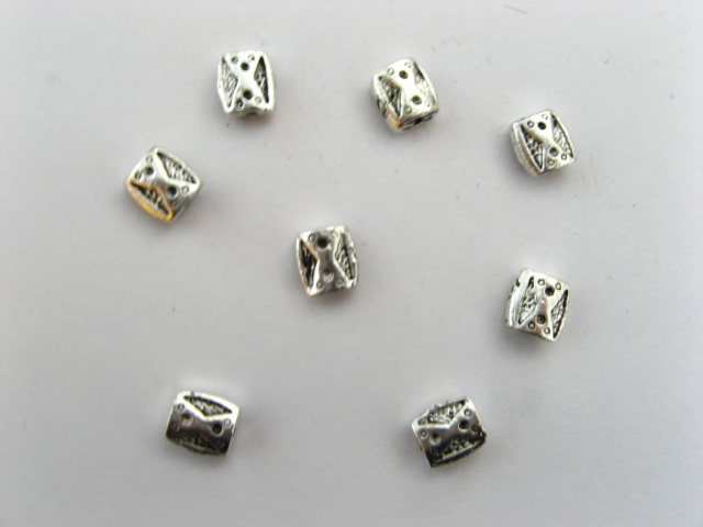 2500 Alloy Rectangle Metal Beads 6mm Spacer - Click Image to Close