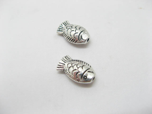 200 Silver Fish Beads Spacer ac-sp297 - Click Image to Close