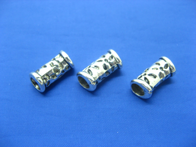 100 silver plated alloy metal Curved Barrel European Beads 100 silver plated alloy metal Curved Barrel European Beads