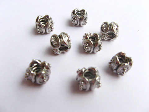 50 Alloy European Barrel Thread Beads ac-sp342 - Click Image to Close