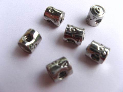 60 Alloy European Barrel Thread Beads ac-sp347 - Click Image to Close