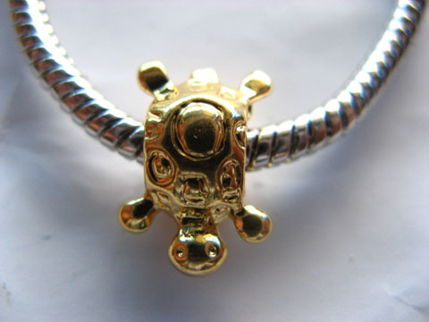 60X 18K Gold Plated European Turtle Thread Beads ac-sp384 - Click Image to Close