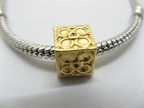 50X18K Gold Plated European Cubic Thread Beads ac-sp386 - Click Image to Close