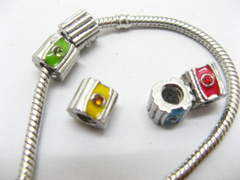 80 Alloy Charms European Thread Beads ac-sp428 - Click Image to Close