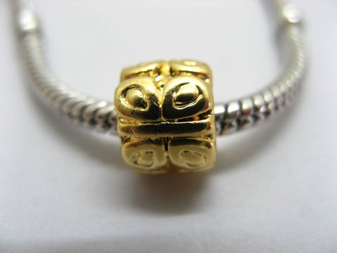 50X18K Gold Plated European Barrel Thread Beads ac-sp385 - Click Image to Close