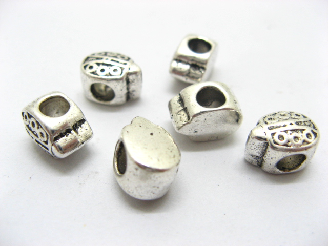500 Silver Beetle Charms Fit European Beads ac-sp445 - Click Image to Close