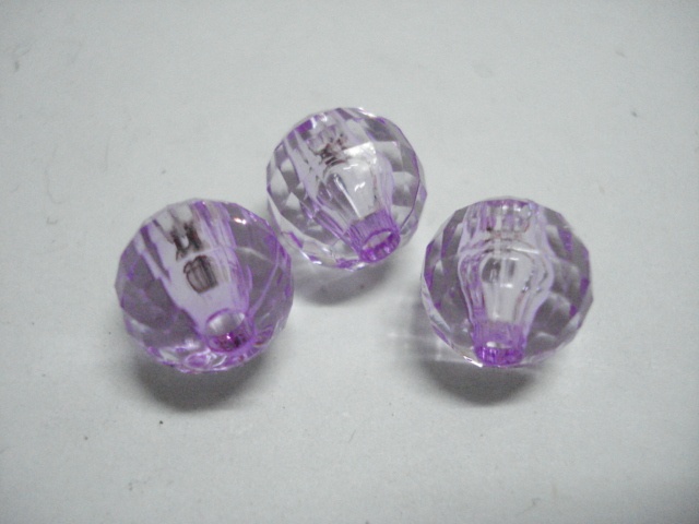 500gram Purple Faceted Heart 10mm Acrylic Beads - Click Image to Close