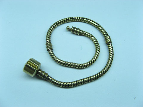 1X Bronze Plated European Bracelet 21cm - Click Image to Close