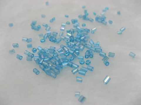 5x500gram Skyblue Bugles Glass Tube Beads ch-be291 - Click Image to Close