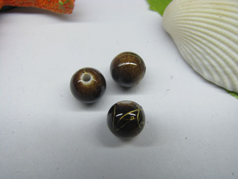 1700 Coffee Round Lampwork Resin Beads 8mm be-g494 - Click Image to Close