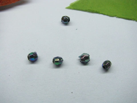 22000Pcs Shiny Colorful Faceted Round Beads 4mm Finding - Click Image to Close