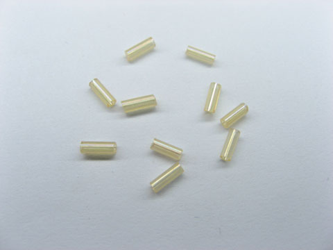 5packets x 500gram (10000pcs) Yellow Bugles Glass Tube Beads 5mm - Click Image to Close