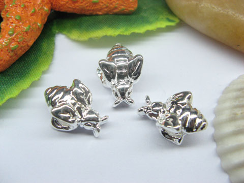 10 Silver Bee Thread European Beads pa-m194 - Click Image to Close
