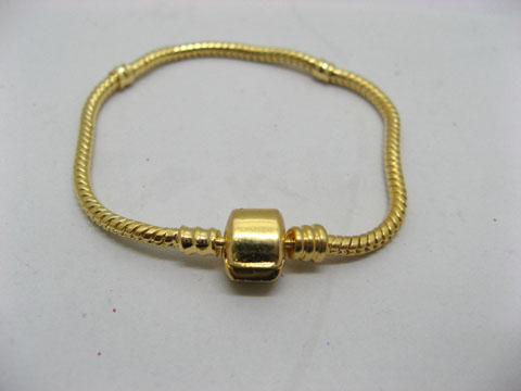 1 Golden Metal Clasp European Bracelets 21cm pa-s17 - Click Image to Close