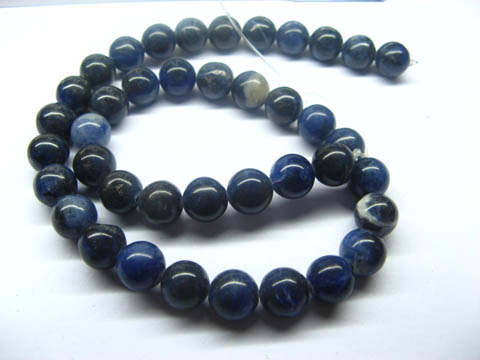 5 Strands Brazilian Sodalite Round Gemstone Beads 10mm - Click Image to Close