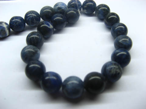 5 Strands Brazilian Sodalite Round Gemstone Beads 12mm - Click Image to Close
