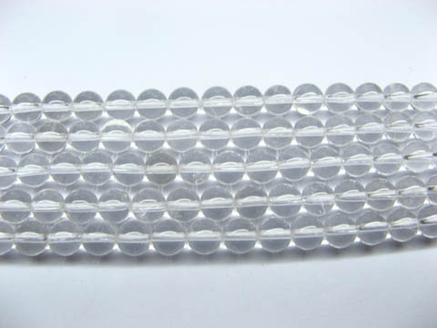 5 Strands Rock Crystal Round Gemstone Beads 8mm - Click Image to Close