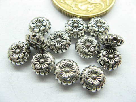 500 Tibetan Silver Flower Bali Style Spacer Beads ac-ba-sp32 - Click Image to Close