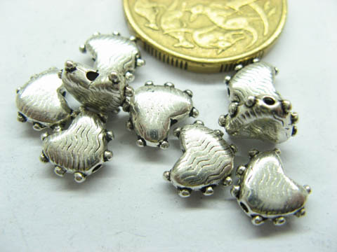 500 Tibetan Silver Heart Bali Style Spacer Beads ac-ba-sp33 - Click Image to Close