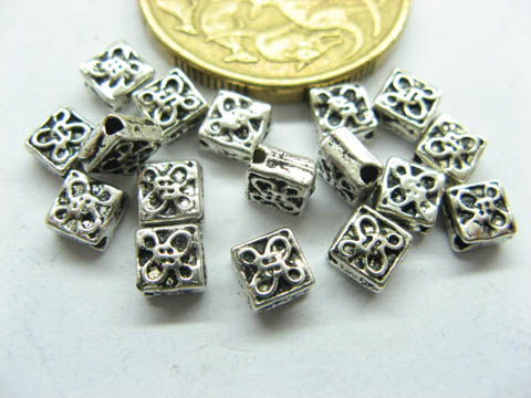 500 Tibetan Silver Square Bali Style Spacer Beads ac-ba-sp34 - Click Image to Close