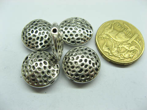 50 Tibetan Silver Round Bali Style Spacer Beads ac-ba-sp9 - Click Image to Close