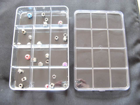 5X Beads Storage Boxes 12 compartment Organizer Tray dis-bd17 - Click Image to Close