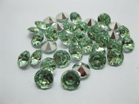 1000 Diamond Confetti 8mm Wedding Party Table Scatter-Green - Click Image to Close