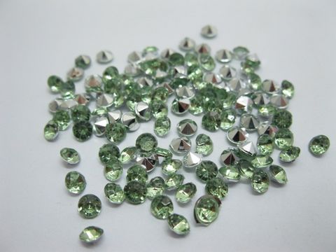 5000 Diamond Confetti 4.5mm Wedding Party Table Scatter-Green - Click Image to Close