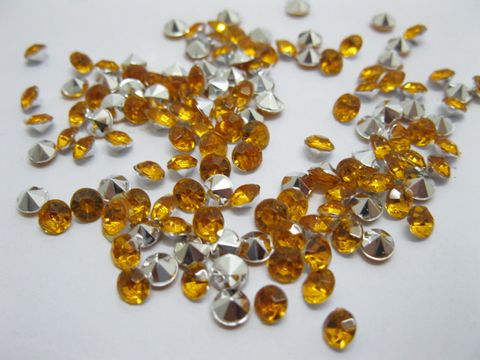 5000 Diamond Confetti 4.5mm Wedding Party Table Scatter-Yellow - Click Image to Close