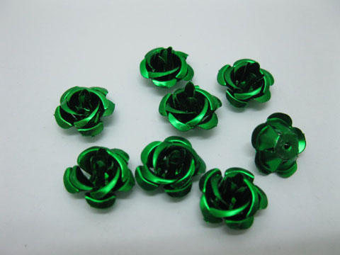 475Pcs Green Flower Beads Findings 15mm - Click Image to Close