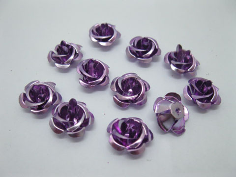 475Pcs Light Purple Flower Beads Findings 15mm - Click Image to Close