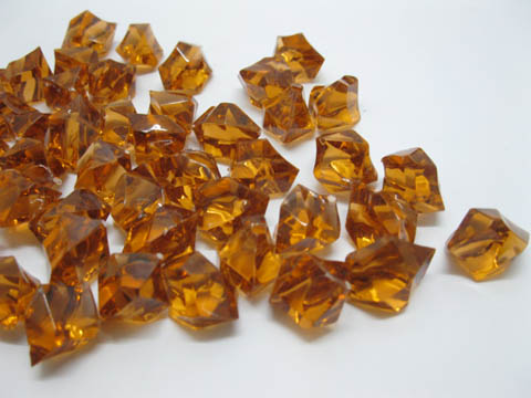 230X Amber Acrylic Ice Pieces Stones Wedding Party - Click Image to Close