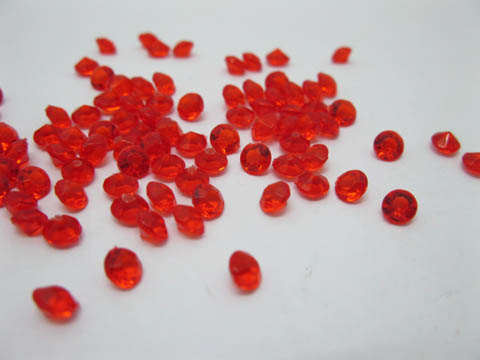 1000 Red Diamond Confetti 6mm Wedding Table Scatter - Click Image to Close