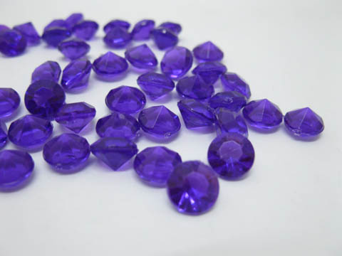 1000 Purple Diamond Confetti 8mm Wedding Table Scatter - Click Image to Close