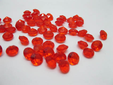 1000 Red Diamond Confetti 8mm Wedding Table Scatter - Click Image to Close
