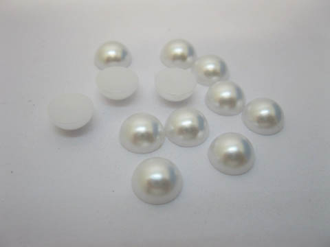 1000Pcs 10mm White Semi-Circle Simulated Pearl Bead Flatback 1000Pcs 10mm White Semi-Circle Simulated Pearl Bead Flatback