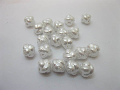 1300Pcs 10mm White Knot Loose Beads Finding - Click Image to Close
