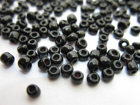 1Bag X 43000Pcs Opaque Glass Seed Beads 2mm Black - Click Image to Close