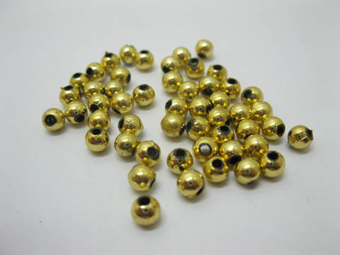 7000 Golden Plated Coated Round Spacer Beads 5mm - Click Image to Close