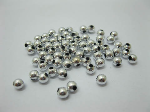 7000 Silver Plated Coated Round Spacer Beads 5mm - Click Image to Close
