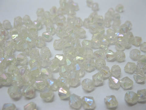 5000pcs Clear Plastic Bicone Beads Finding 5x5mm - Click Image to Close